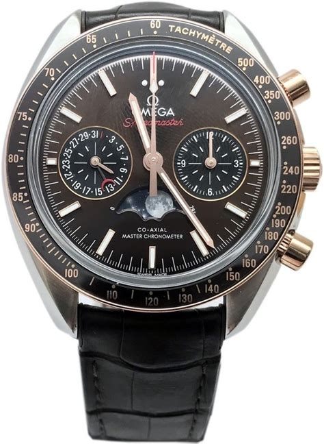 omega speedmaster moonphase sedna gold